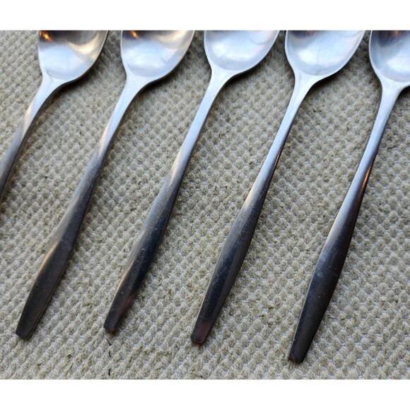 5 Dansk VARIATION V Table Spoons Satin IHQ Stainless Finland MCM Flatware 8 1/4" - Picture 2 of 4